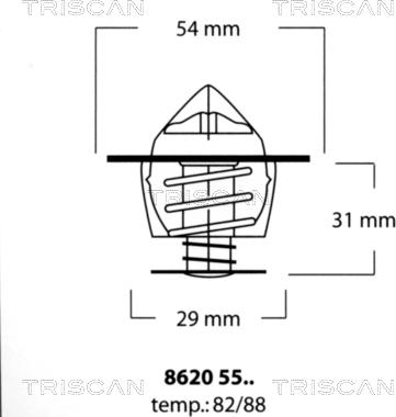 Triscan 8620 5588 - Termostato, Refrigerante autozon.pro