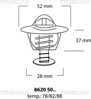 Triscan 8620 5088 - Termostato, Refrigerante autozon.pro