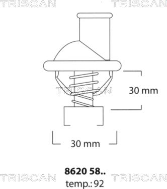 Triscan 8620 5892 - Termostato, Refrigerante autozon.pro