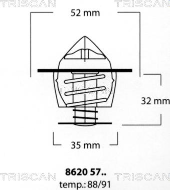 Triscan 8620 5791 - Termostato, Refrigerante autozon.pro