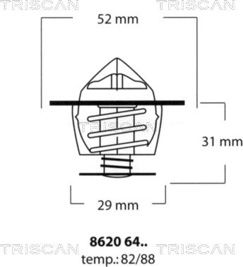 Triscan 8620 6482 - Termostato, Refrigerante autozon.pro