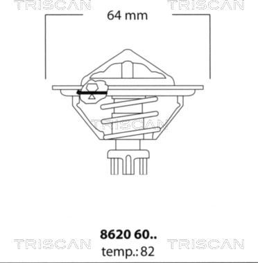 Triscan 8620 6082 - Termostato, Refrigerante autozon.pro