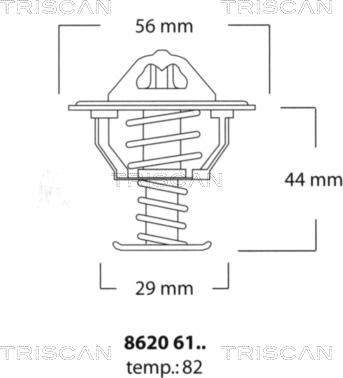 Triscan 8620 6182 - Termostato, Refrigerante autozon.pro