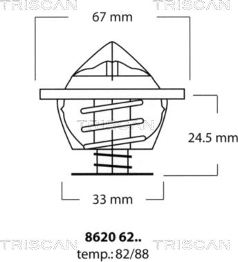 Triscan 8620 6282 - Termostato, Refrigerante autozon.pro