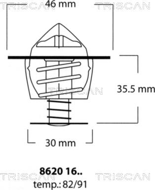 Triscan 8620 1691 - Termostato, Refrigerante autozon.pro