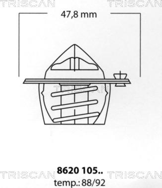 Triscan 8620 10592 - Termostato, Refrigerante autozon.pro