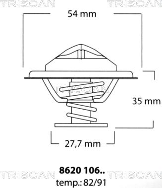 Triscan 8620 10691 - Termostato, Refrigerante autozon.pro