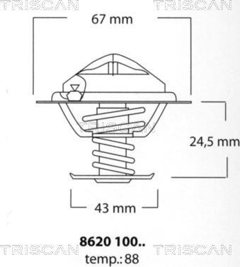 Triscan 8620 10088 - Termostato, Refrigerante autozon.pro