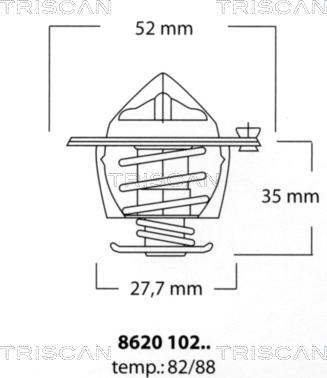 Triscan 8620 10288 - Termostato, Refrigerante autozon.pro