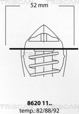 Triscan 8620 1192 - Termostato, Refrigerante autozon.pro