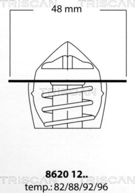 Triscan 8620 1282 - Termostato, Refrigerante autozon.pro