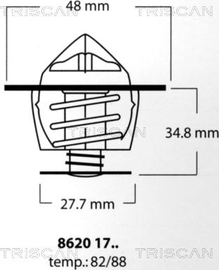 Triscan 8620 1788 - Termostato, Refrigerante autozon.pro