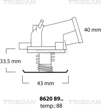 Triscan 8620 8988 - Termostato, Refrigerante autozon.pro