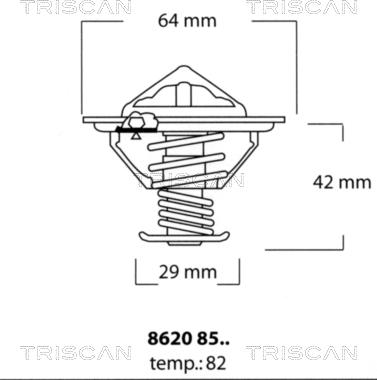 Triscan 8620 8582 - Termostato, Refrigerante autozon.pro