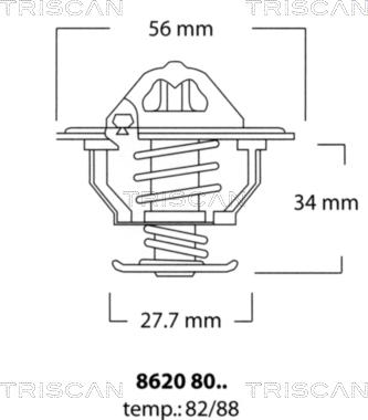 Triscan 8620 8088 - Termostato, Refrigerante autozon.pro