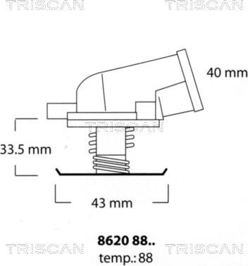 Triscan 8620 8888 - Termostato, Refrigerante autozon.pro