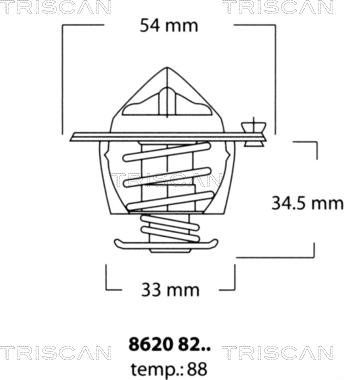 Triscan 8620 8288 - Termostato, Refrigerante autozon.pro