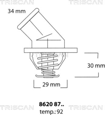 Triscan 8620 8792 - Termostato, Refrigerante autozon.pro