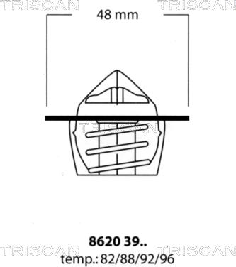 Triscan 8620 3988 - Termostato, Refrigerante autozon.pro