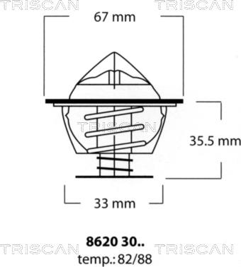 Triscan 8620 3088 - Termostato, Refrigerante autozon.pro