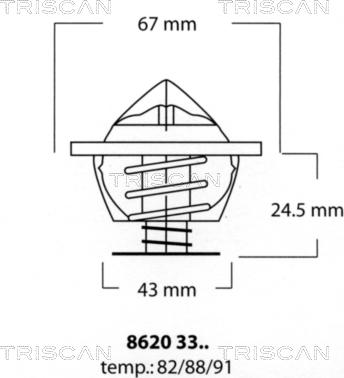 Triscan 8620 3391 - Termostato, Refrigerante autozon.pro