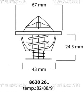 Triscan 8620 2682 - Termostato, Refrigerante autozon.pro