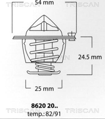 Triscan 8620 2091 - Termostato, Refrigerante autozon.pro