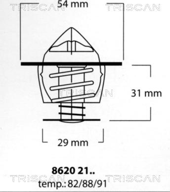 Triscan 8620 2191 - Termostato, Refrigerante autozon.pro