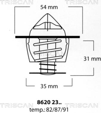 Triscan 8620 2387 - Termostato, Refrigerante autozon.pro