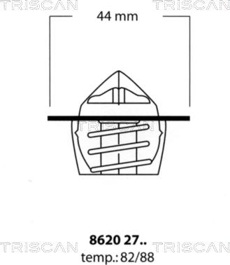 Triscan 8620 2782 - Termostato, Refrigerante autozon.pro