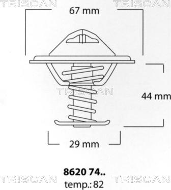 Triscan 8620 7482 - Termostato, Refrigerante autozon.pro