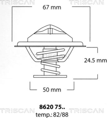 Triscan 8620 7588 - Termostato, Refrigerante autozon.pro