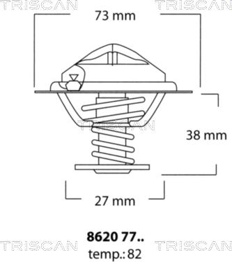 Triscan 8620 7782 - Termostato, Refrigerante autozon.pro