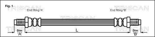 Triscan 8150 10003 - Flessibile del freno autozon.pro