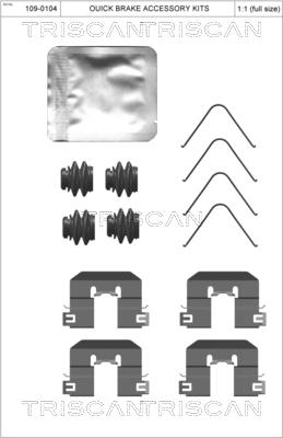 Triscan 8105 431657 - Kit accessori, Pastiglia freno autozon.pro