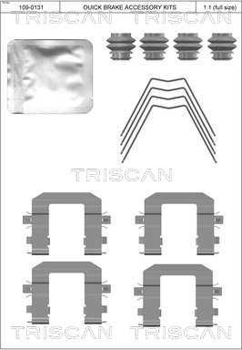 Triscan 8105 431663 - Kit accessori, Pastiglia freno autozon.pro