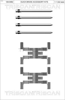 Triscan 8105 151354 - Kit accessori, Pastiglia freno autozon.pro