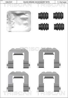 Triscan 8105 101680 - Kit accessori, Pastiglia freno autozon.pro