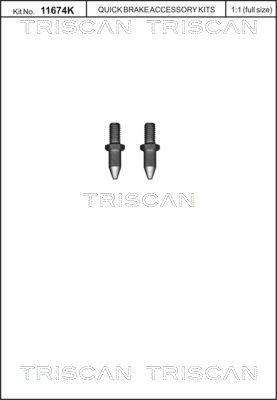 Triscan 8105 116015 - Kit bulloni, Disco freno autozon.pro