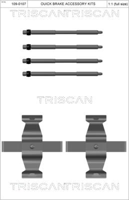 Triscan 8105 111638 - Kit accessori, Pastiglia freno autozon.pro