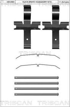 Triscan 8105 131653 - Kit accessori, Pastiglia freno autozon.pro