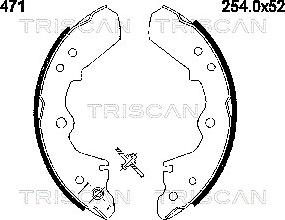 Triscan 8100 60471 - Kit ganasce freno autozon.pro