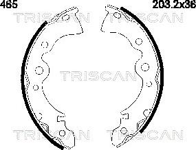 Triscan 8100 14465 - Kit ganasce freno autozon.pro