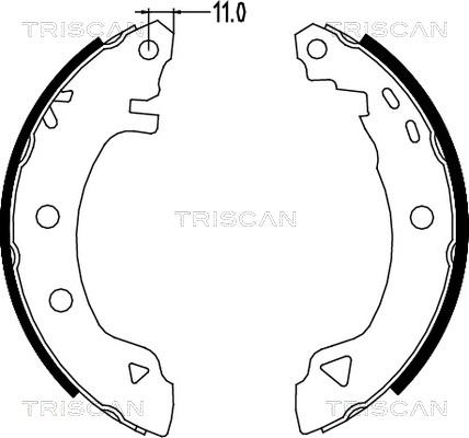 Triscan 8100 15580 - Kit ganasce freno autozon.pro