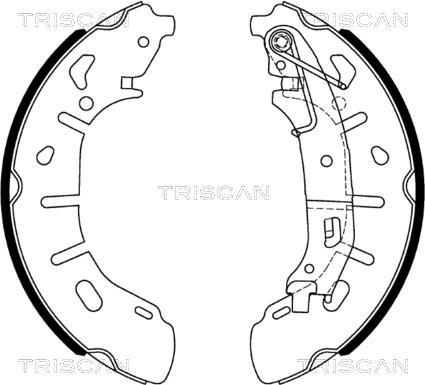 Triscan 8100 15028 - Kit ganasce freno autozon.pro