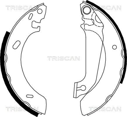 Triscan 8100 16536 - Kit ganasce freno autozon.pro