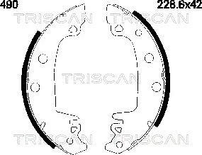 Triscan 8100 10490 - Kit ganasce freno autozon.pro