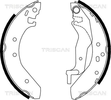 Triscan 8100 10527 - Kit ganasce freno autozon.pro