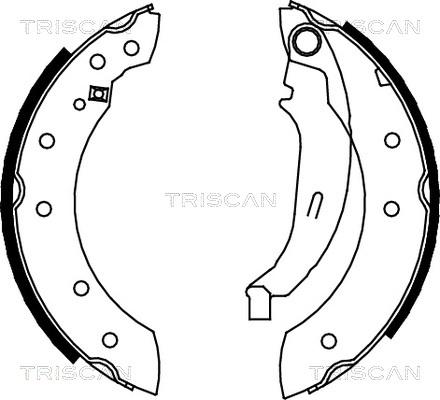 Triscan 8100 10572 - Kit ganasce freno autozon.pro