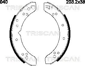 Triscan 8100 10040 - Kit ganasce, Freno stazionamento autozon.pro